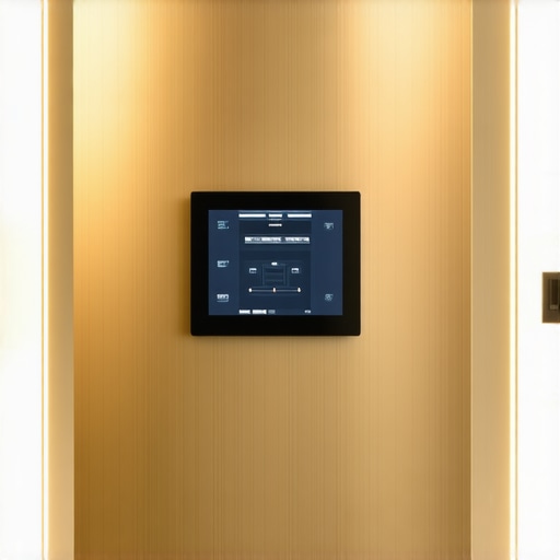 Sophisticated lighting control panel displaying customizable lighting options in a modern interior