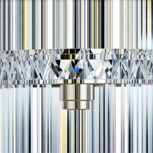 Detail of crystal chandelier components highlighting craftsmanship and clarity