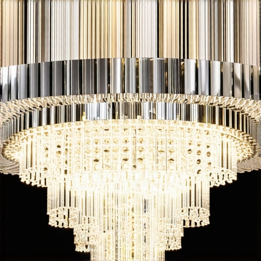 Elegant crystal chandelier with integrated LED and dynamic lighting capabilities