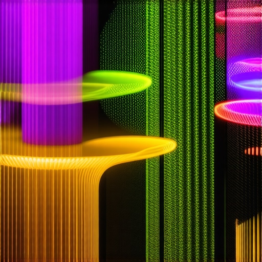 Moderna skulpturalna rasvjeta u vrtu s LED efektima