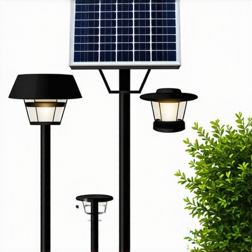 Sustainable outdoor lighting with solar-powered fixtures and minimized light pollution.