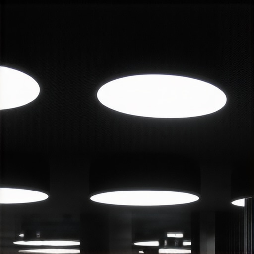 Futuristic Industrial Lighting Advanced industrial lighting with LED technology