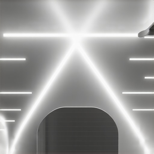 Modern interior space featuring customizable LED lighting fixtures made from eco-friendly materials