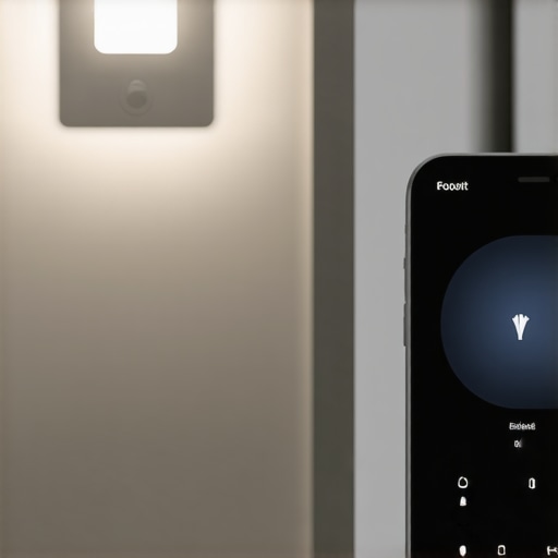 High-tech smart lighting system with app control illuminating a Scandinavian living space.