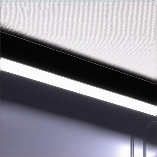 Futuristic LED aluminum profiles with sleek black finish and integrated smart technology