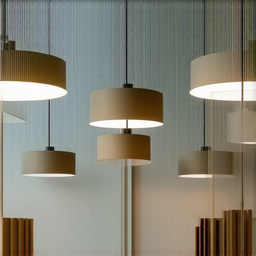 Interior with customizable suspension systems for oversized pendant lights in a modern setting.