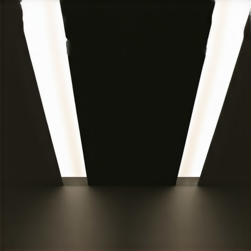 Svetleći panel LED rasvjete uklopljen u minimalistički enterijer