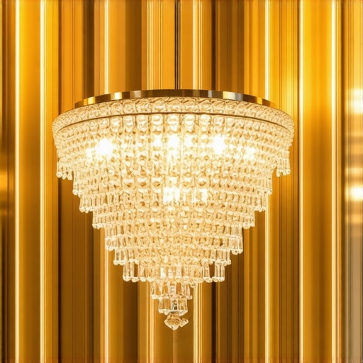 Kristalni luster osvetljava ulazni prostor sa odrazima