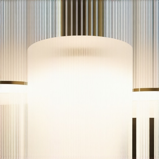 Luxurious Large-Scale Lighting with Rebrasto Staklo Elegant, large lighting structures made of textured glass for interior decor