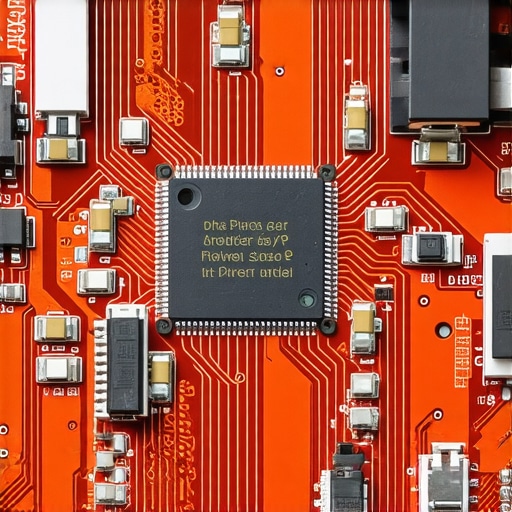 Detailed view of an LED driver with IoT integration and electronic components.