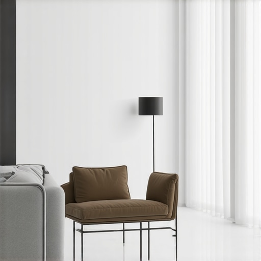 Interior with innovative Scandinavian lighting and natural materials