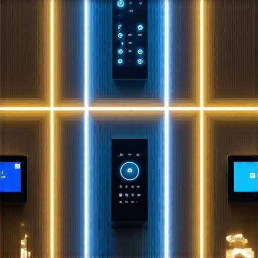 Svetlosni paneli i prikazi kontrole u elegantnom enterijeru