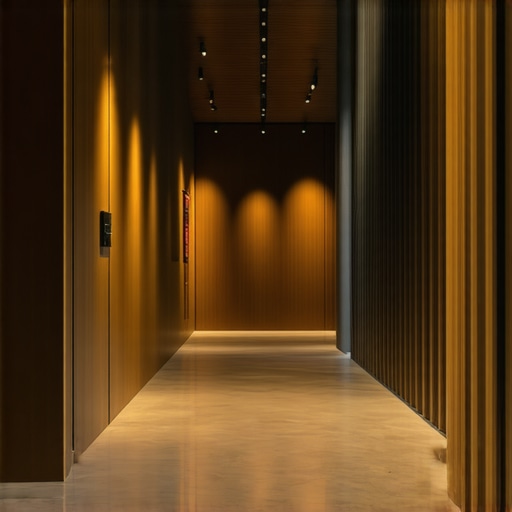 Interijer industrijskog stila s modernom LED rasvjetom, prikazuje trajnost i inovativnost tehnologije.