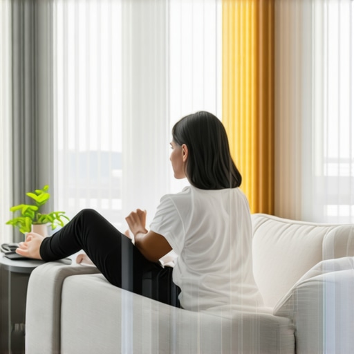 Interior with smart, adjustable lighting that adapts to different moods and needs