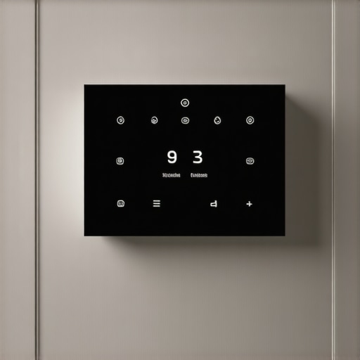 Advanced digital control panel for managing LED lighting in elegant interior spaces