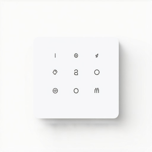 Smart Lighting Control Panel A high-tech control panel for smart lighting systems showing IoT interface.