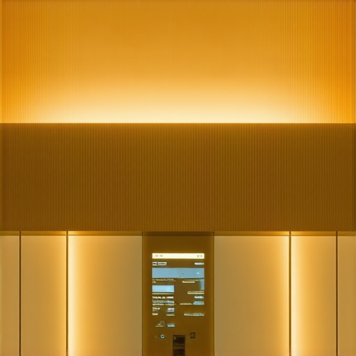 Smart Lighting Integration in Modern Interiors Cutting-edge smart lighting system controlling various light sources in a contemporary living environment.