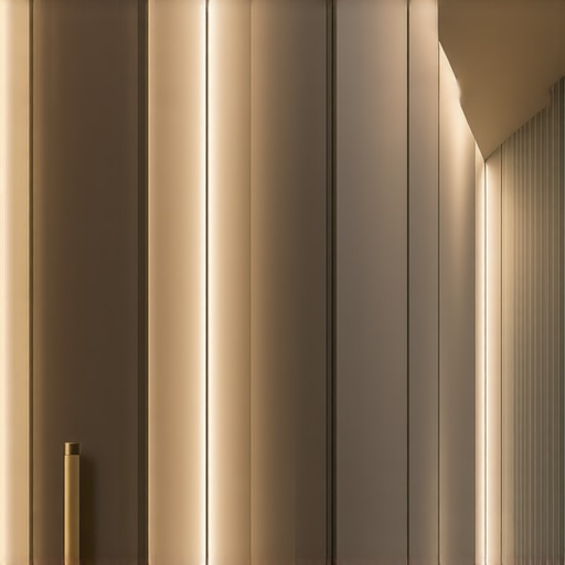 A high-tech, customizable smart lighting setup installed in a stylish modern living room.