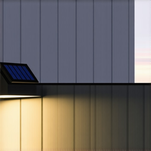 Modern smart outdoor lighting with solar panels and mobile control