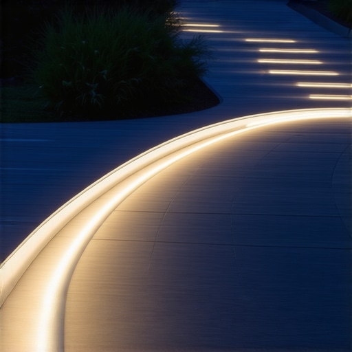 High-tech outdoor lighting control system with sensors and mobile app interface