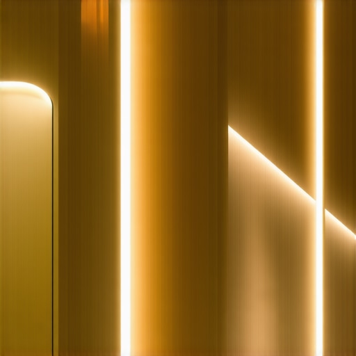 Unutrašnji prostor s modernim rasvjetnim elementima i umjetničkim svjetlosnim instalacijama