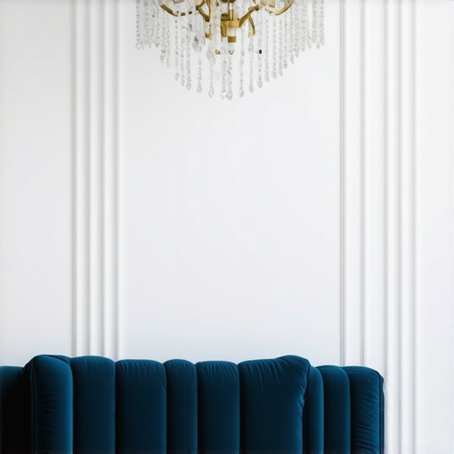 Vintage secesijski luster s kristalnim dijelovima u modernom interijeru