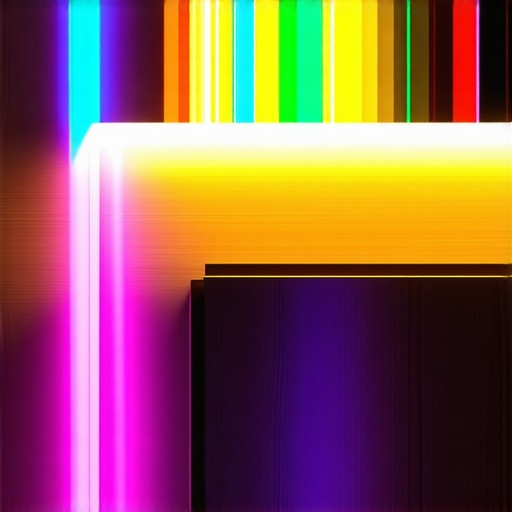 Adjustable LED Strips in a Contemporary Living Room Modern home interior with customizable LED lighting for ambiance