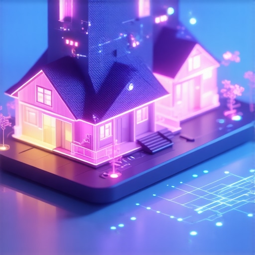 Futuristic digital twin interface showcasing smart lighting management