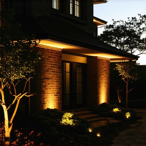 Kreativna vanjska rasvjeta s LED trakama i arhitektonskim elementima