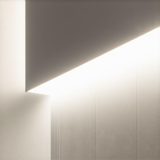 Stylish interior with recessed LED lighting creating a cozy atmosphere