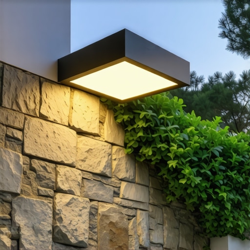 Outdoor ceiling light fixture in a stylish garden environment