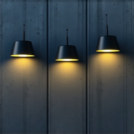 Outdoor lighting fixtures in landscape