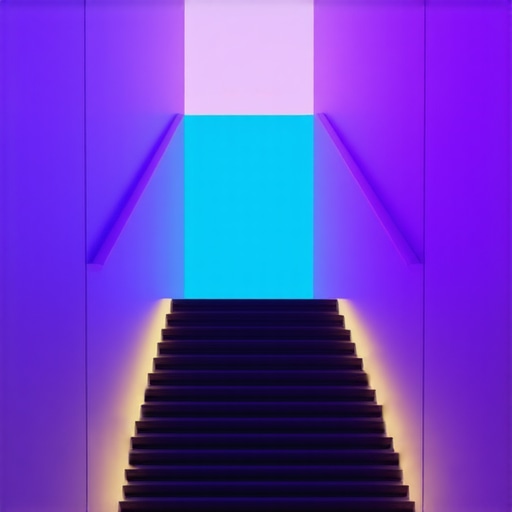 High-tech smart lighting system adjusting spectrum in a contemporary home