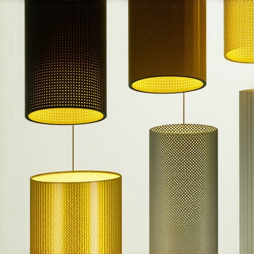 Close-up of advanced composite materials used in modern lamp shades, highlighting their texture and structure