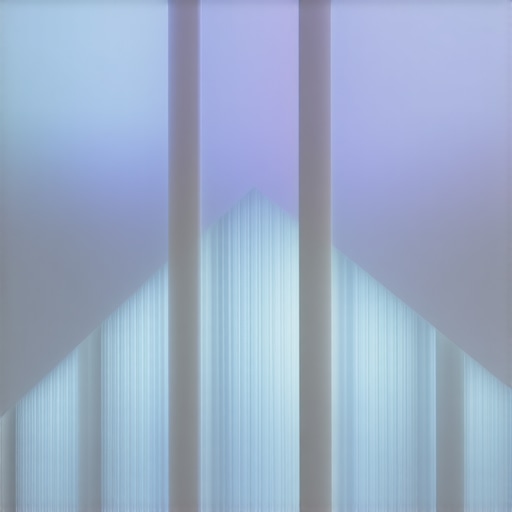 Interior space featuring advanced quantum dot lighting and organic biophilic sculptures