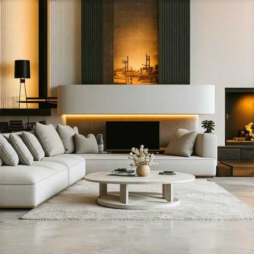 Interior lighting layers with smart control system creating a cozy atmosphere