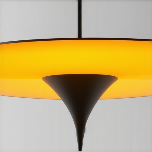 Close-up of different finishing textures on a contemporary lighting device in an elegant interior
