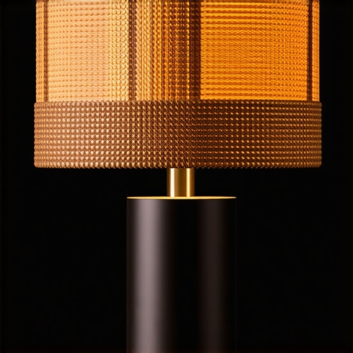 Stylish lamp combining rattan and metal for contemporary interior