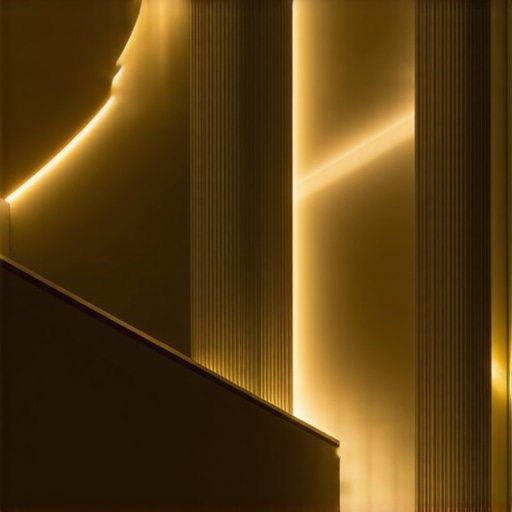 Interior with advanced LED lighting layers highlighting design features