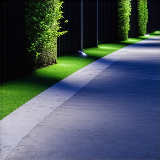 Modern outdoor lighting system with sensors and control panels. Advanced outdoor lighting setup with sensors and LED fixtures.