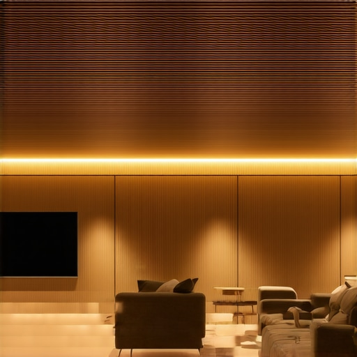 Moderni interijer s adaptivnom LED rasvjetom i kontrolom putem mobilnog uređaja