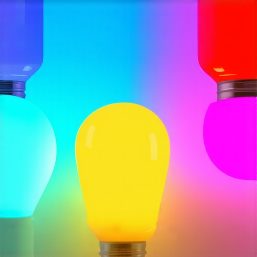 Detalj visokotehnoloških LED moduliranih žarulja s višefaznim postavkama.