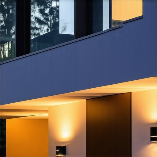 Elegantni vanjski LED reflektori osvetljavaju modernu kuću noću