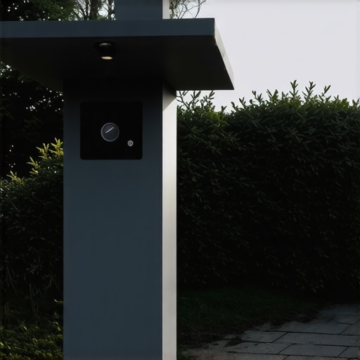 Smartphone controlling outdoor lighting system, illustrating modern IoT integration.