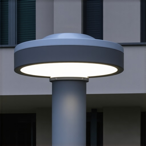 Ilustracija modernog sustava vanjske rasvjete s tehnologijom upravljanja svjetlom