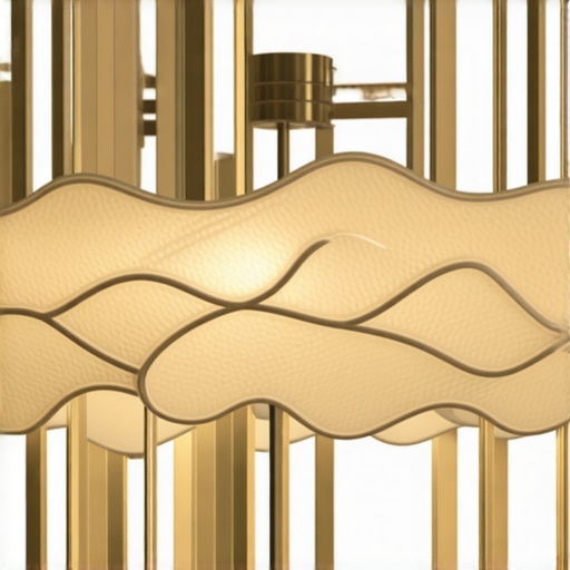 Close-up of an artistic ceiling lamp with organic shapes and textured surface in modern interior