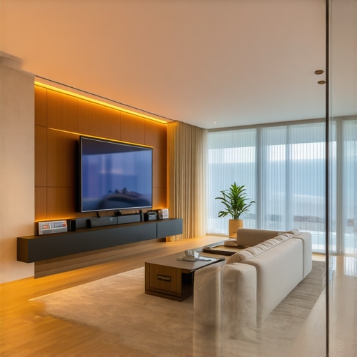 Sistem pametne rasvjete sa daljinskim upravljačem u dnevnoj sobi