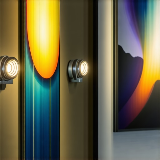 LED reflektori usmereni na umetničke radove u sofisticiranoj prostoriji