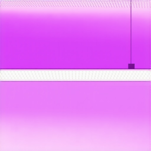 High-tech office with customizable LED lighting and automation controls