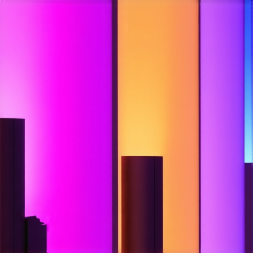 Contemporary smart LED lighting system with adjustable features in a modern interior